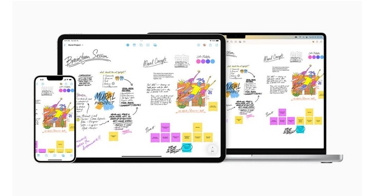 蘋果官方詳解 iOS / iPad OS 16.2 無邊記 App能幹嘛：為腦力激盪、創意協作設計