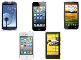 iPhone 5、Galaxy S3、One X、Lumia 920、iPhone 4S 規格比一比