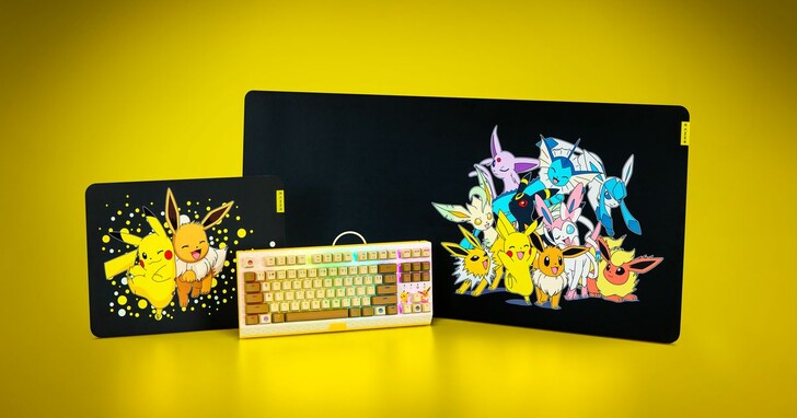 Razer 推出限定版寶可夢鍵盤滑鼠墊組，皮卡丘加伊布可愛來襲！