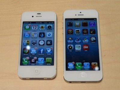 純看外表！iPhone 5 動手玩照片集，跟 iPhone 4S 放在一起亮相