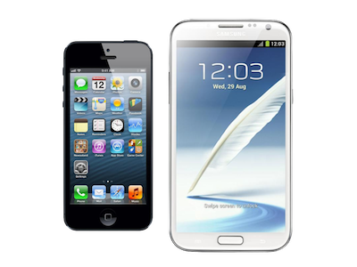 iPhone 5 對上 Galaxy Note 2，你挺哪一支？