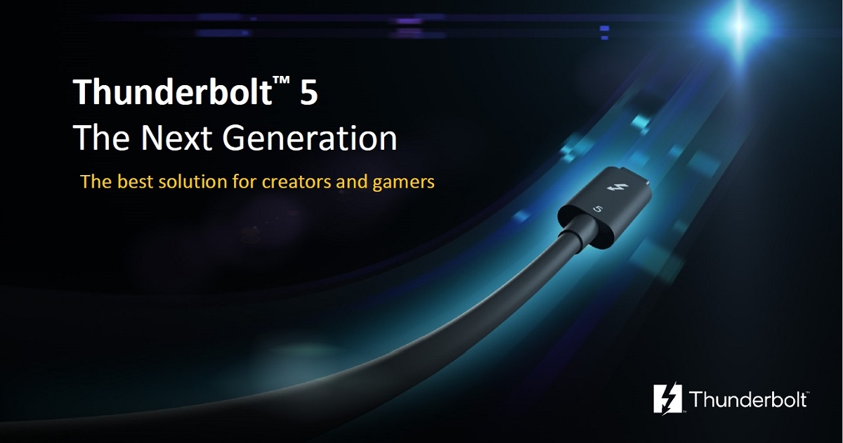 Intel 發布全新 Thunderbolt 5,頻寬最高達 120 Gbps