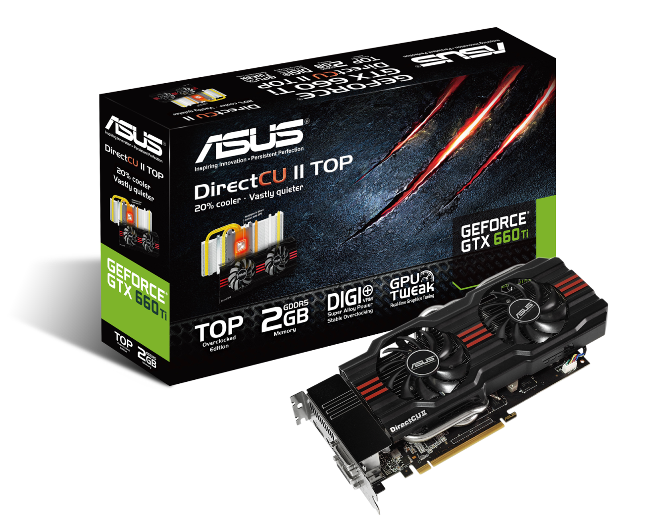 華碩GeForce® GTX 660 Ti DirectCU II TOP顯示卡全新登場