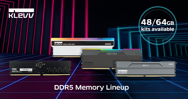 科賦推出全新非二進制和大容量 DDR5 記憶體 48GB 和 64GB 雙通道記憶體套組正式上市