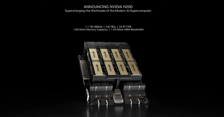 NVIDIA推出「最強AI晶片」H200，性能比H100提升60%至90%將成為下一代最賺錢產品