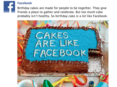 Facebook 首度表態過度使用社交網站並不健康