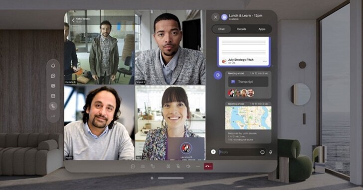 微軟 Office 及 Teams 已支援 Vision Pro，同時也能呼叫 Copilot