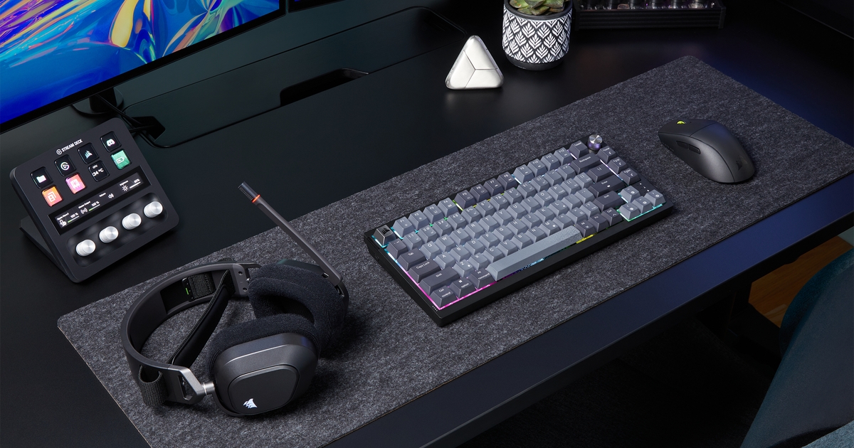 美商海盜船K65 Plus Wireless 無線電競鍵盤：熱插拔可換軸設計，搭配 PBT 熱昇華鍵帽