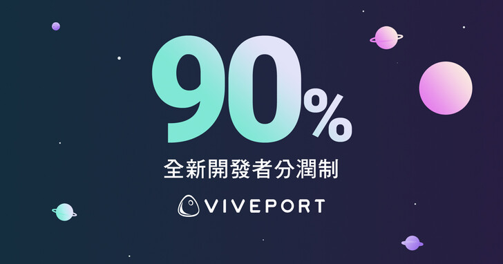 HTC 全力支持 XR 生態圈內容發展，VIVEPORT 宣布 4 月起推出領先業界 90% 收益分潤率