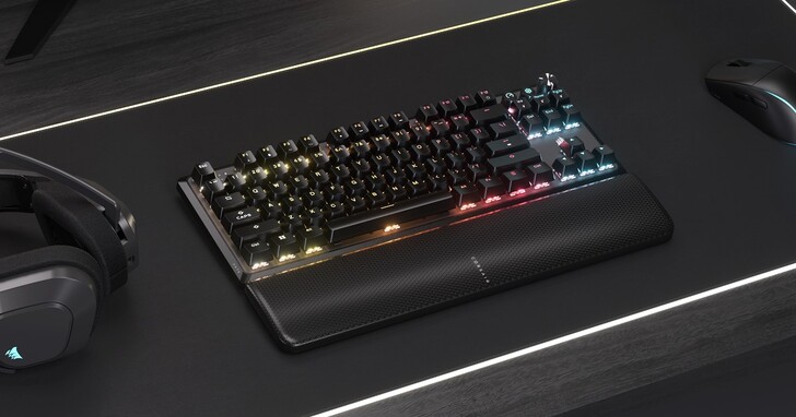 美商海盜船全新 K70 CORE TKL 系列電競鍵盤，採用預潤 MLX 紅軸，強調安靜打感