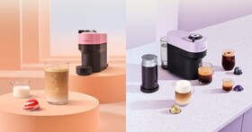 Nespresso 推出全新白巧克力草莓風味咖啡！丁香紫與櫻花粉 Vertuo POP 咖啡機同步登場