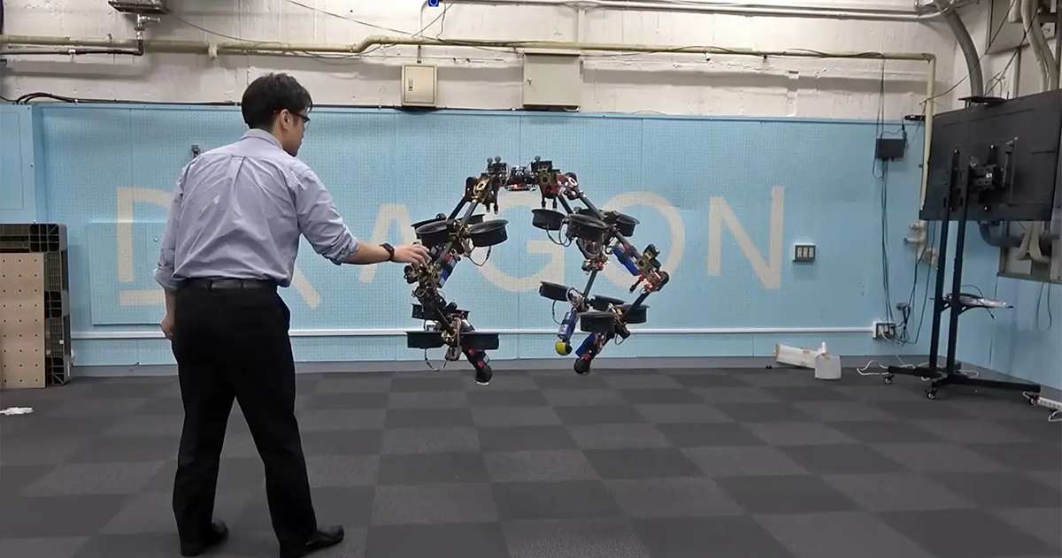 像龍一樣飛翔的空中機器蛇:東京大學 DRAGON 無人機展示空中潛行與操控能力