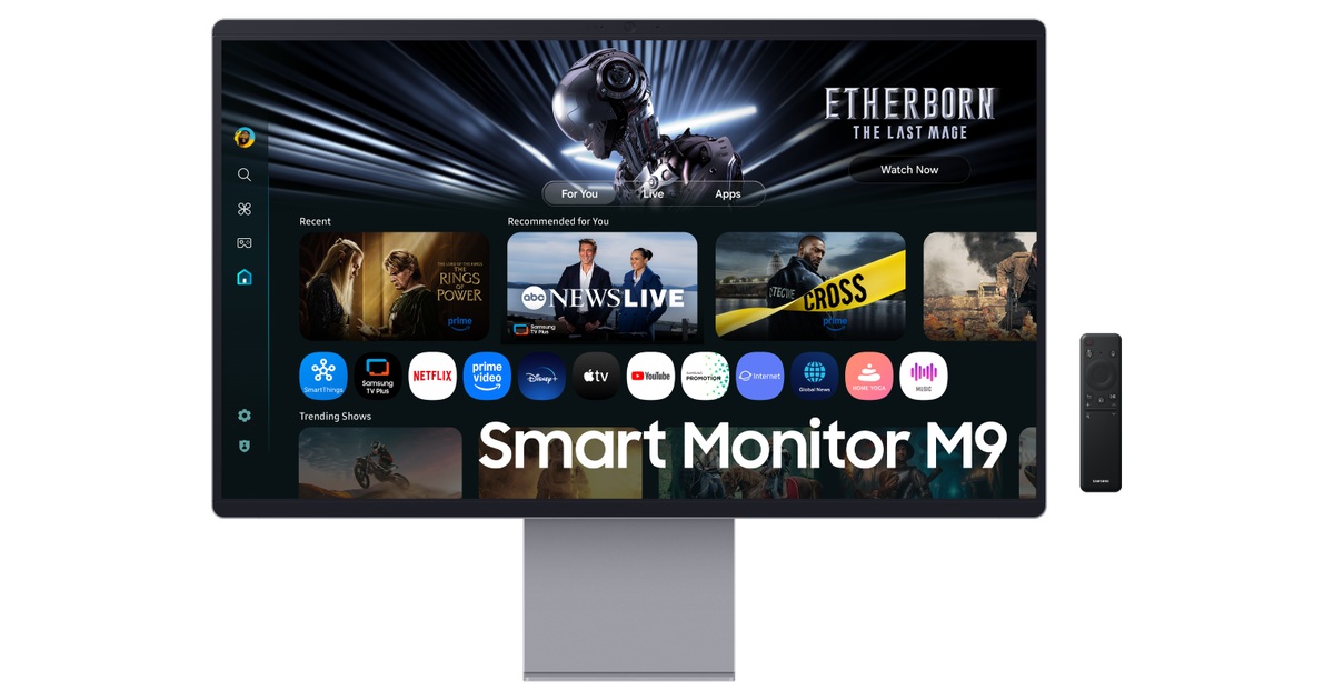 三星全新 Smart Monitor M9:首款結合 4K QD-OLED 與 AI 升頻技術的智慧聯網螢幕