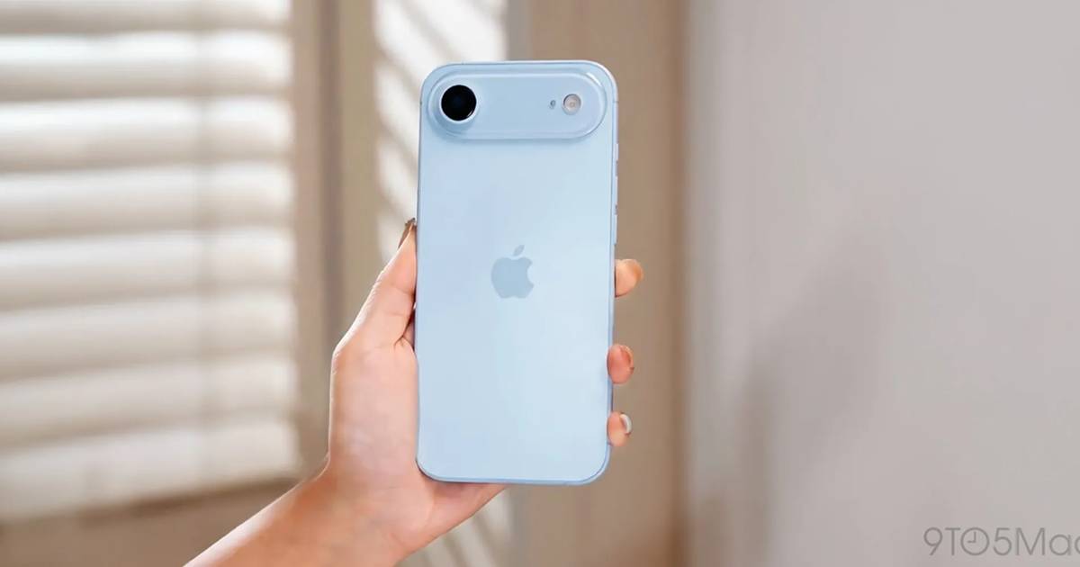 iPhone 17 Air 天藍色模型機亮相：蘋果史上最薄 iPhone，eSIM 成標配