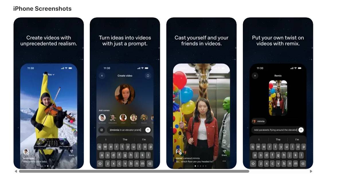 OpenAI 推出 Sora 2，同步推出APP進攻短影音平台，還能讓你在生成影片中客串演出