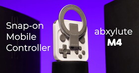 為手機設計的Abxylute M4磁吸式遊戲手把，可旋轉、分離還有經典致敬配色