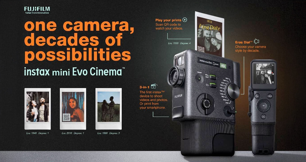 富士發表 instax mini Evo Cinema，首創 8mm 攝影機手感與影片馬上看體驗
