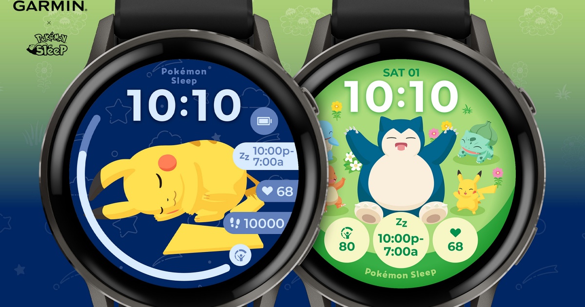 Garmin 推出 Pokémon Sleep 全新動態錶面！48 隻寶可夢登場，還會根據身體能量指數變換姿勢