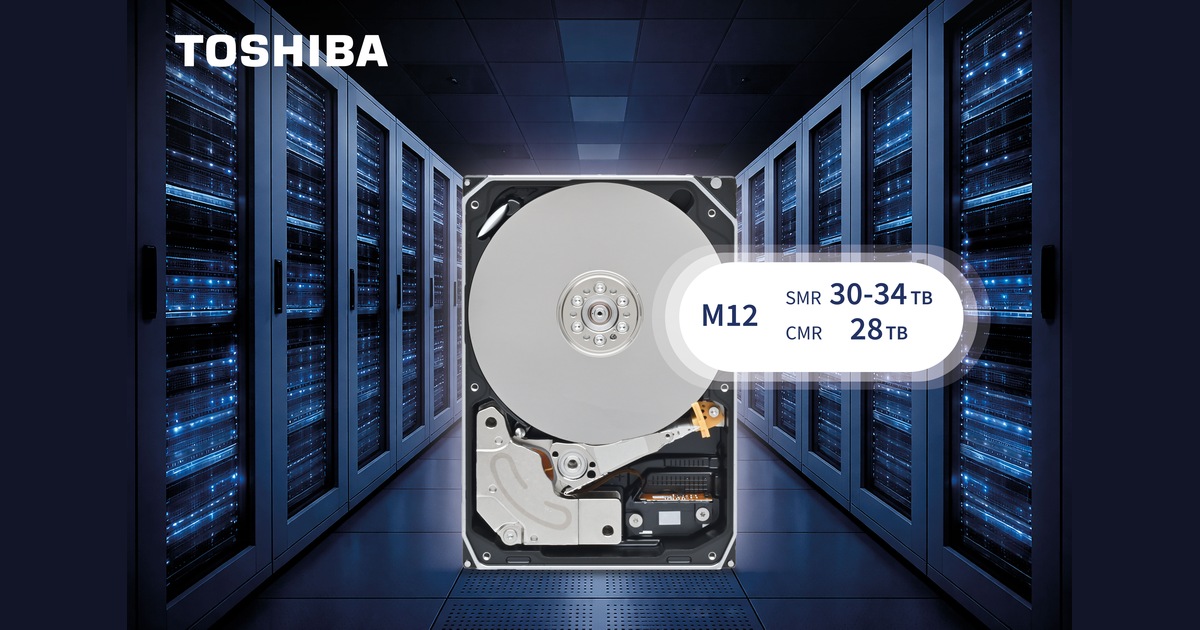 Toshiba 推出 M12 系列近線硬碟，SMR 機種容量最高達 34TB 並已開始進行樣品出貨