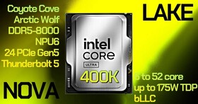 Intel Core Ultra 400 系列大爆料：最高 52 核心、175W 功耗與 DDR5-8000 記憶體支援