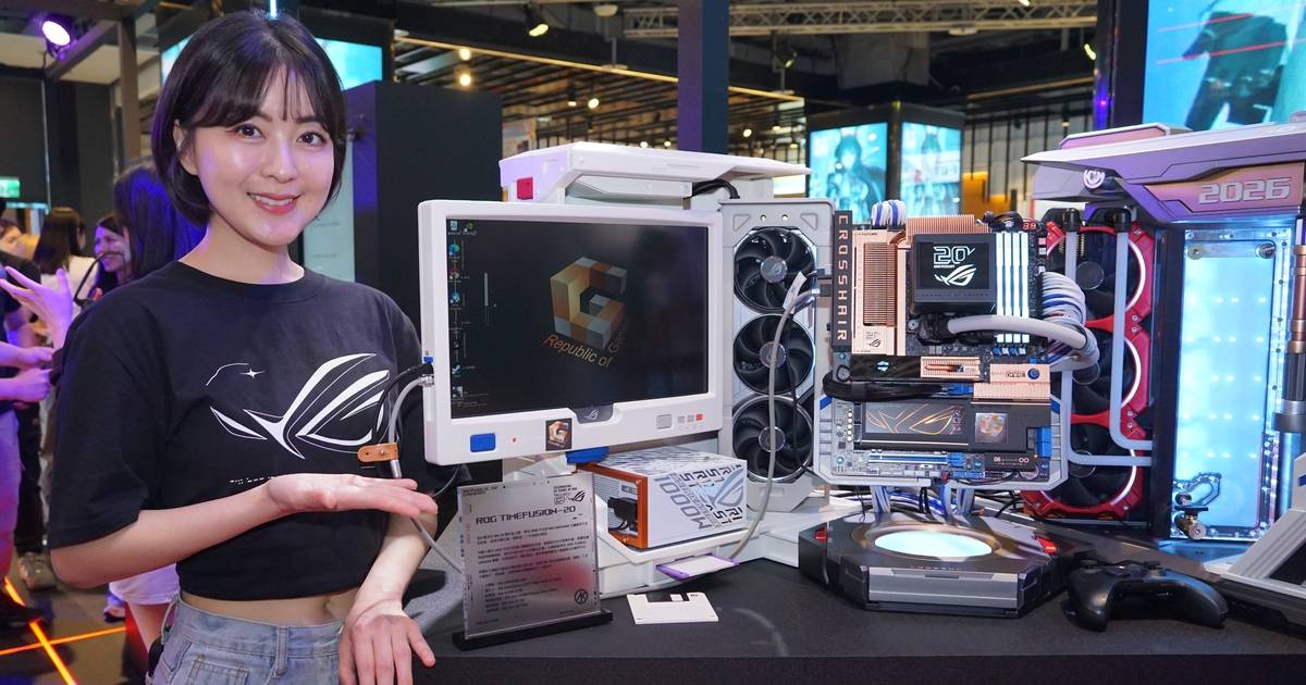 華碩 ROG 20 週年舉辦「創世源碼 2026」試玩會，AR 電競眼鏡、復古風主機板等新品亮相