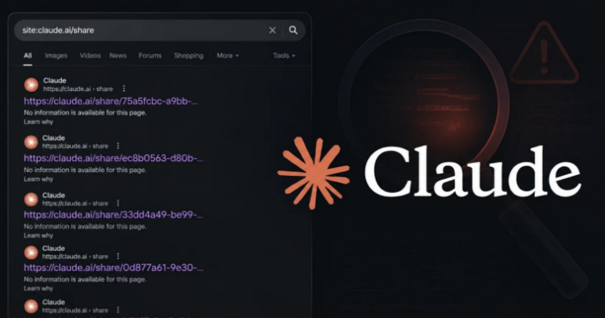 Claude AI 對話分享連結竟能被 Google 收錄，錢包私鑰與公司機密全都露