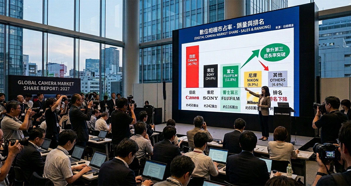 全球相機市場大洗牌：富士逆勢超越 Nikon，搶下全球第三大相機品牌寶座