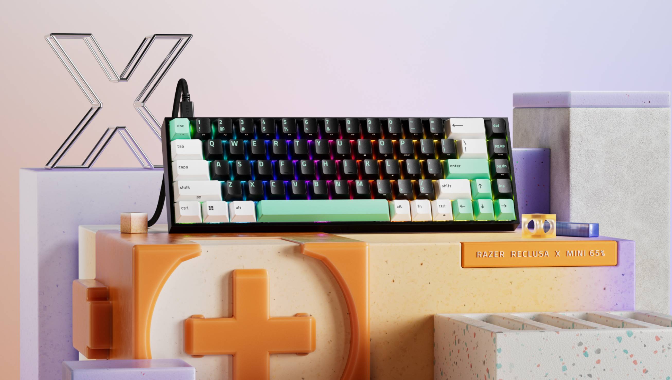 Razer Reclusa X Mini 65% 電競鍵盤上市！熱插拔 3/5-pin 軸體，售價 1,890 元