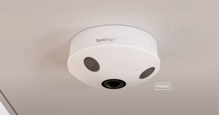 一支抵多支！Synology 推出首款 360 度魚眼攝影機 FC600，支援 6MP 全景畫面與 AI 入侵偵測