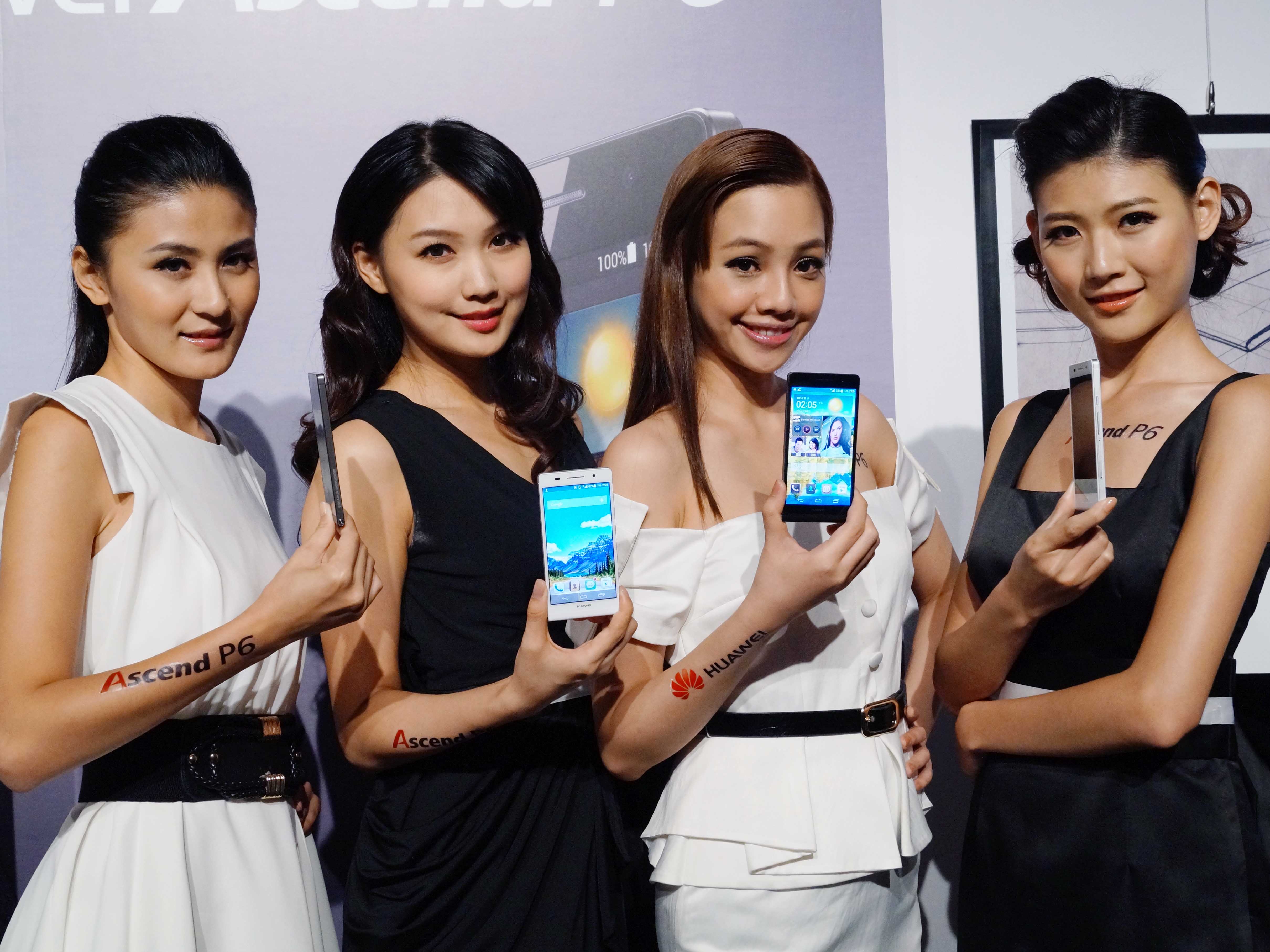全球最薄 Huawei 旗艦 Ascend P6 台灣發表會現場小編動手試玩