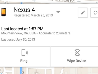Google 終於推出 Android Device Manager設備丟失尋找 app 找回你的裝置