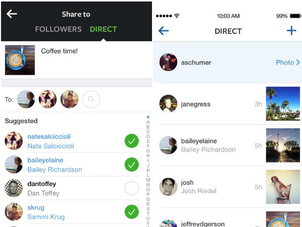 Instagram 5.0 大改版，新增「Direct」私傳照片給朋友