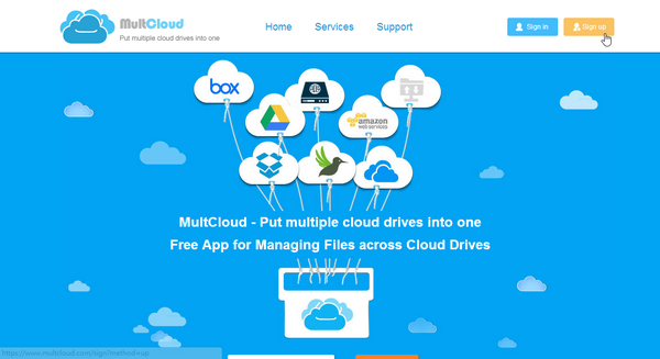 用MultCloud將雲端硬碟大串聯