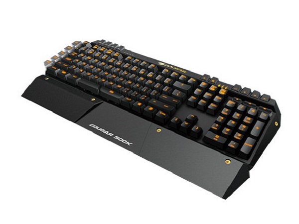 Cougar 500K 入門電競鍵盤 ，採用 N-Key Rollover 薄膜觸發式設計