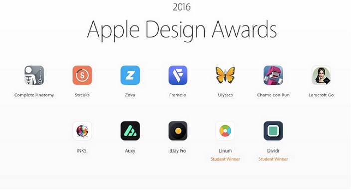WWDC公布這10款2016年度最佳設計App，你用過其中幾個？