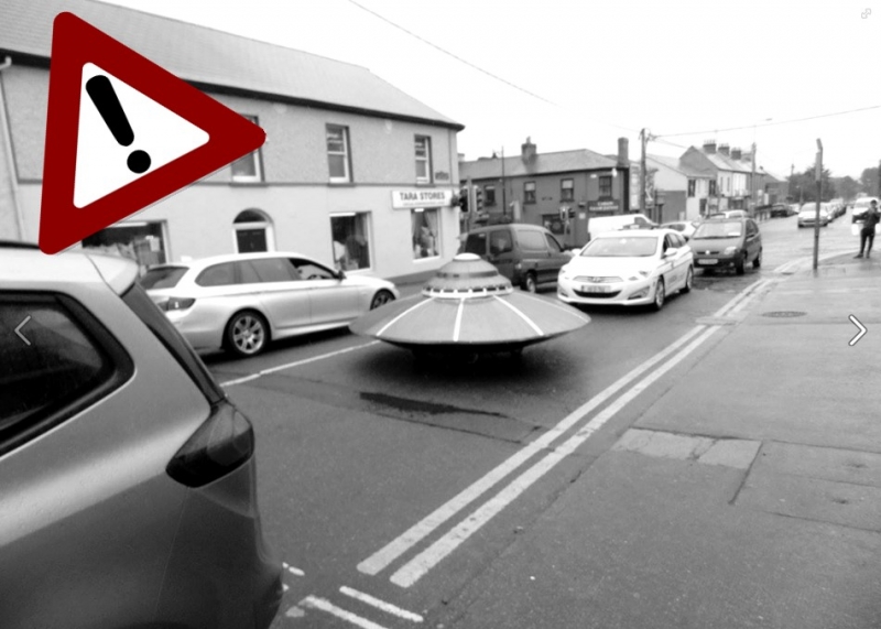 愛爾蘭街頭出現飛碟，連當地警方都出馬護送？