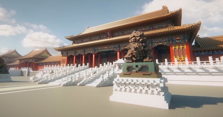 在《當個創世神》中重現整座中國紫禁城需要什麼準備：兩年的時間加上上億個遊戲方塊