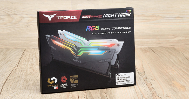 支援 Aura Sync 免插線，Team T-Force Night Hawk RGB 記憶體試用