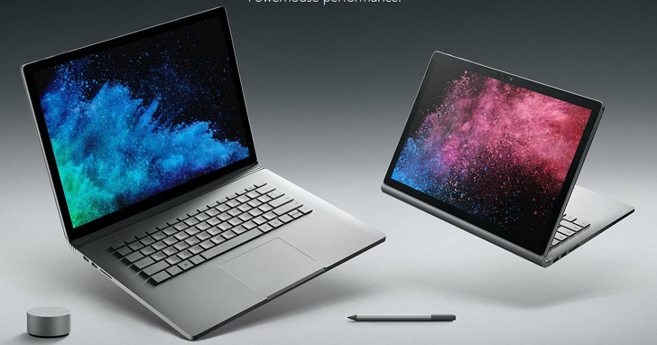 微軟發佈 Surface Book 2，宣稱效能比最新的 MacBook Pro 快兩倍
