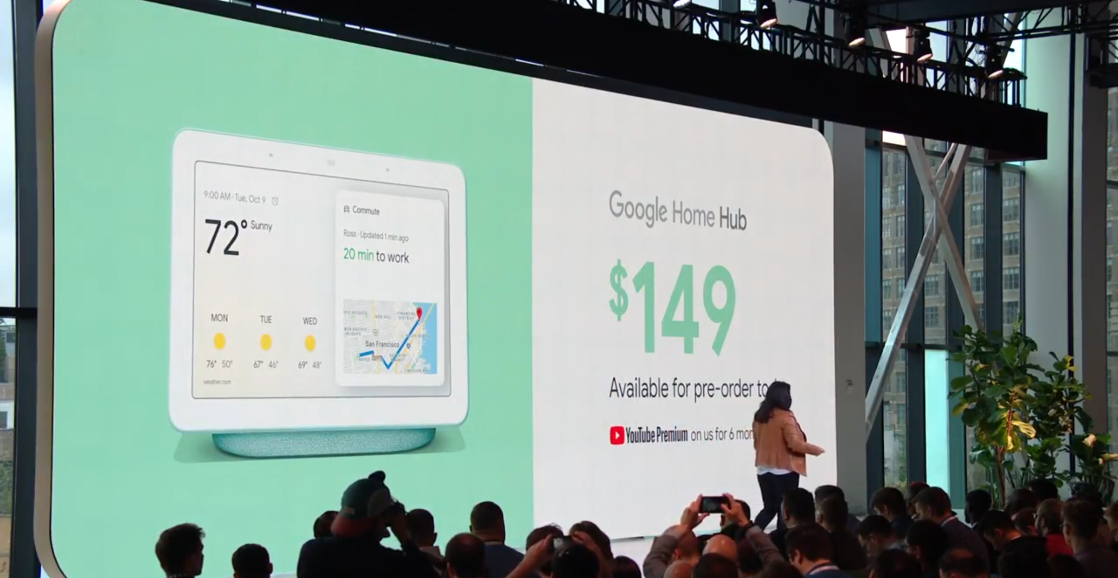 Google 推出了內建大螢幕的新智慧音箱 Google Home Hub