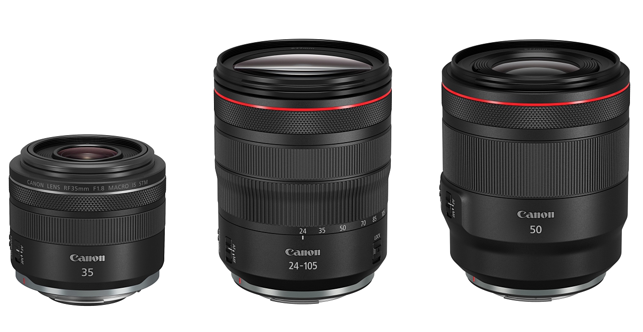 Canon 三款 EOS R 鏡頭在台上市：RF 50 F1.2／35 F1.8／24-105 F4