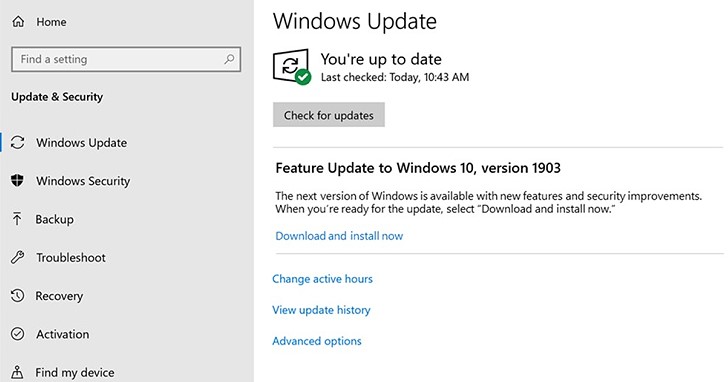 Windows 10 May 2019 將有限度開放功能更新控制選項，並回溯至 1809 與 1803 版