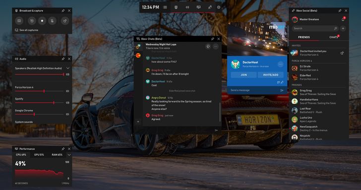 微軟 Windows 10「Game bar 遊戲列」將有重大更新，提供更多遊戲輔助功能，甚至還能聽 Spotify