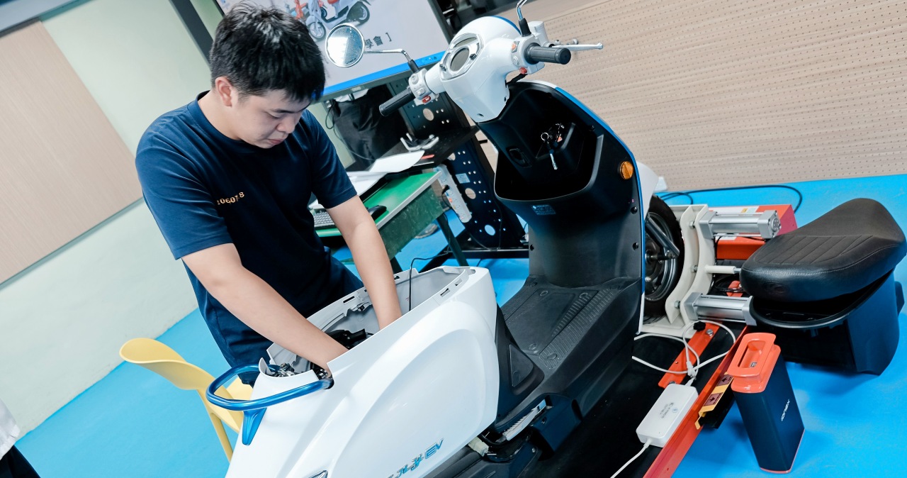 光陽扶植電動車人才，與台北市合作成立全台首間電動車技術教學中心