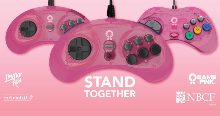 與Gamepink活動一同對抗乳癌，Retro-Bit與Limited Run Games共同發起粉紅色Sega控制器義賣