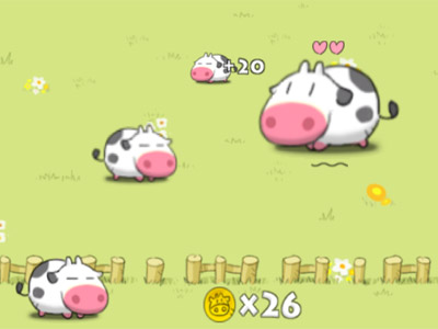 iPhone 小遊戲 Crazy Cow，操控會霸凌的可愛小牛