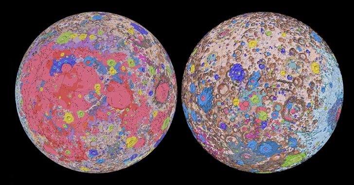 NASA和USGS合作繪製了有史以來最詳細的月球地質圖
