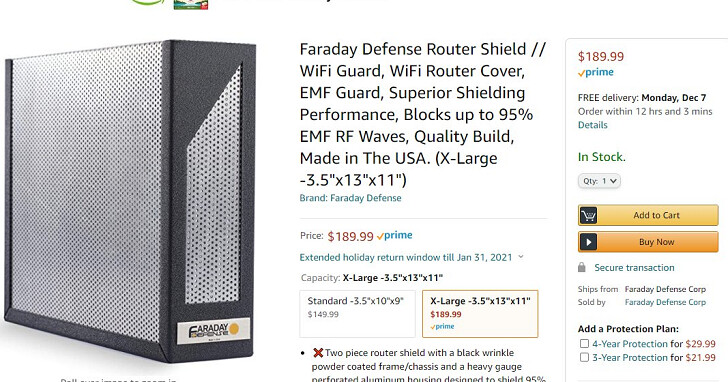 有網路賣家推出「Wi-Fi 防護罩」，幫路由器套上鐵籠子就能擋掉有害電磁波？
