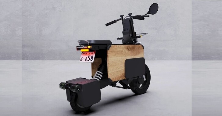 日本公司開發 Tatamel 電動摩托車，折疊後可帶進辦公室直接當邊桌