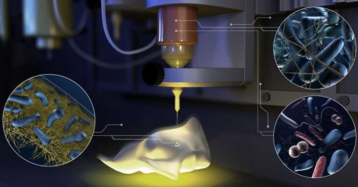 利用基因工程，科學家發明可以程式化的3D列印活體生物墨水！